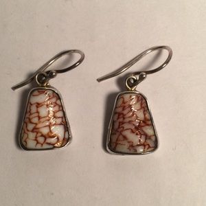 Silver and enamel earrings